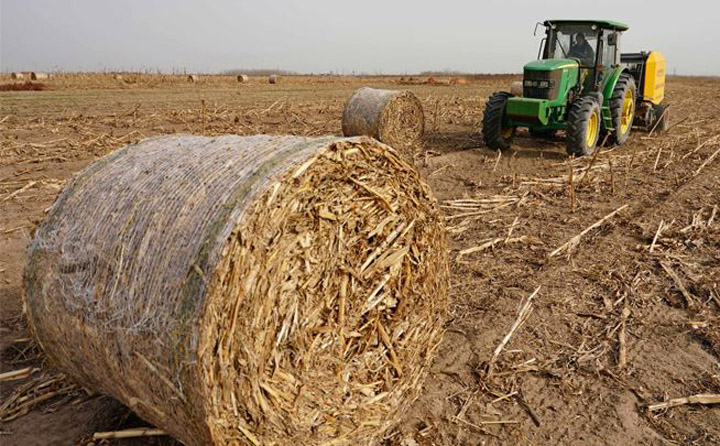 秸稈打捆機將秸稈進行打捆 秸稈打捆機將秸稈進行打捆